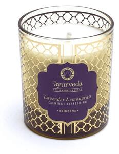 Ajurvédská vonná svíčka - Tridosha - Levandule a Lemongrass