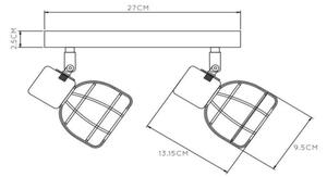 Lucide 00929/02/30 - Bodové svítidlo FILOX 2xE14/40W/230V