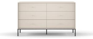 Piaski Komoda Mono II 154 cm se zásuvkami béžová/černá