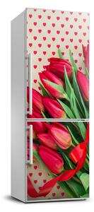 Foto nálepka na ledničku Červené tulipány FridgeStick-70x190-f-104956051