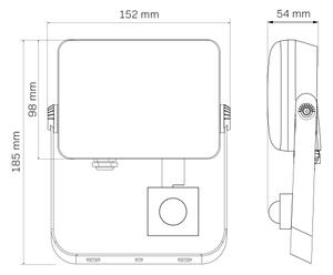 LED Venkovní reflektor se senzorem MILKY LED/30W/230V 4000K IP65