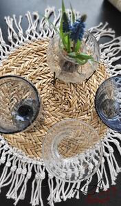 Přírodní pletené prostírání z mořské trávy s třásněmi - Ø 50*1.5 cm