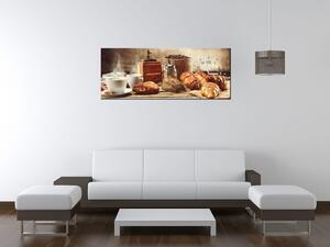 Obraz s hodinami Chutná snídaně Rozměry: 60 x 40 cm