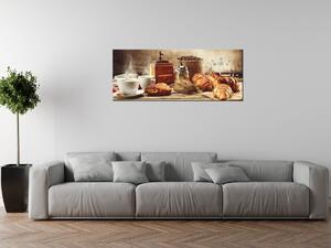 Obraz s hodinami Chutná snídaně Rozměry: 100 x 40 cm