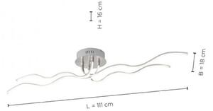 JUST LIGHT. 15126-55 - LED Přisazený lustr WAVE LED/29,4W/230V chrom