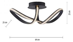 JUST LIGHT. 8475-18 - LED Stmívatelný přisazený lustr BRILLA LED/29W/230V černá