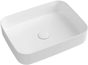 Isvea Infinity umyvadlo 50x36 cm obdélníkový na pult bílá lesk 10NF65050