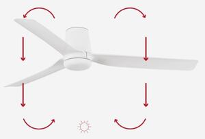 FARO 33828 - Stropní ventilátor PUNT TUB M bílá pr. 130 cm + dálkové ovládání