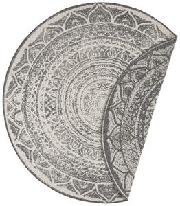 NORTHRUGS - Hanse Home koberce Kusový koberec Twin Supreme 104164 Siruma Grey/Cream kruh – na ven i na doma - 200x200 (průměr) kruh cm