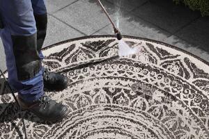 NORTHRUGS - Hanse Home koberce Kusový koberec Twin Supreme 104165 Black/Cream ROZMĚR: 140x140 (průměr) kruh