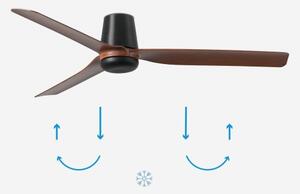 FARO 33831 - Stropní ventilátor PUNT TUB M hnědá/černá pr. 130 cm + DO