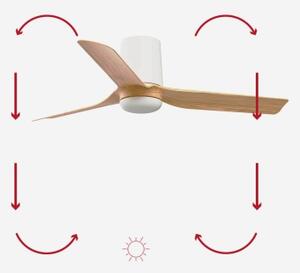 FARO 33833 - Stropní ventilátor MINI PUNT TUB S hnědá/bílá pr. 90 cm + DO