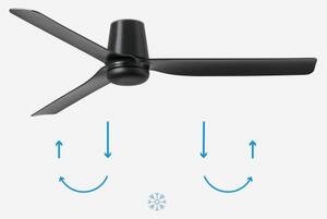 FARO 33830 - Stropní ventilátor PUNT TUB M černá pr. 130 cm + dálkové ovládání