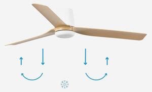 FARO 33829-Stropní ventilátor PUNT TUB M hnědá/bílá pr.130 cm + dálkové ovládání