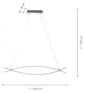 JUST LIGHT. 15382-55 - LED Lustr na lanku MAJA 2xLED/8,4W/230V chrom