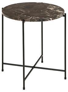 ODKLÁDACÍ STOLEK, hnědá, tmavě hnědá, kámen, 42/42/45 cm - Online Only konferenční stolky, Online Only