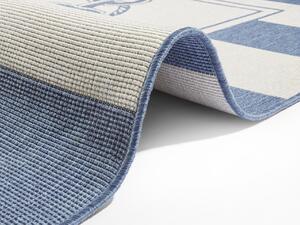 NORTHRUGS - Hanse Home koberce Kusový koberec Twin Supreme 104143 Blue/Cream – na ven i na doma - 120x170 cm