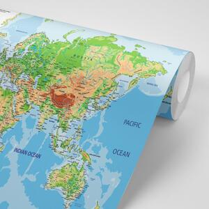 Samolepící tapeta klasická mapa světa