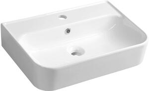 Isvea Sistema umyvadlo 55x38 cm obdélníkový klasický-na pult bílá lesk 10PL53055