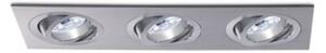 BPM 3013GU UKONČENÁ VÝROBA - Vestavné svítidlo Aluminio Plata, kartáčovaný hliník 3x50W, 230V - BPM