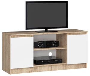 Moderní TV stolek ROMANA120, dub Sonoma / bílý