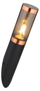 Globo 3157BC - Venkovní nástěnné svítidlo BOSTON 1xE27/23W/230V IP44 černá/měď