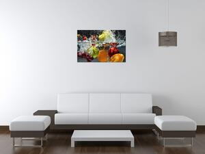 Obraz s hodinami Sladké ovoce Rozměry: 60 x 40 cm
