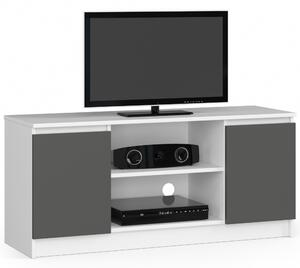 Moderní TV stolek ROMANA120, bílý / grafit