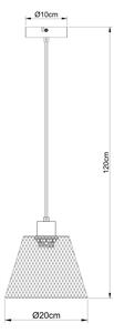 Globo 15646H - Lustr na lanku BAKU 1xE27/40W/230V pr. 20 cm