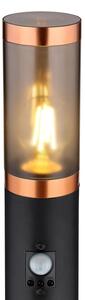 Globo 3159BCS-Ven. lampa se senzorem BOSTON 1xE27/15W/230V IP44 110cm černá/měď
