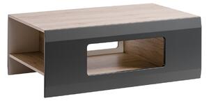 Konferenční stolek s úložným prostorem PETULA - dub san remo / matný grafit