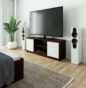 Designový TV stolek ROMANA140, wenge / bílý