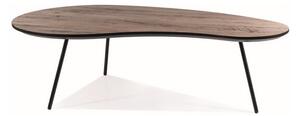 Asymetrický konferenční stolek PERKLIS - ořech / černý