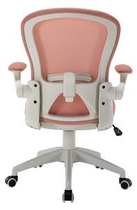 Otočná židle RASIMA - růžová / bílá