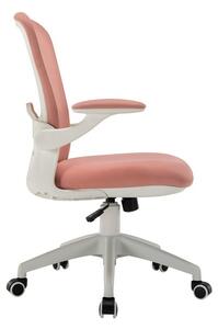 Otočná židle RASIMA - růžová / bílá