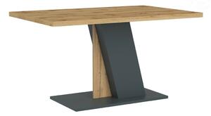 Jídelní stůl rozkládací BRENES 130×90, dub wottan / antracit