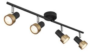 Globo 57917-4G - Bodové svítidlo MASON 4xGU10/25W/230V černá/zlatá