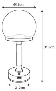 Globo 21034S - LED Nab. dot. stol. lampa HAKU LED/2,5W/5V 2700/4000/6500K černá