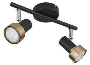 Globo 57917-2G - Bodové svítidlo MASON 2xGU10/25W/230V černá/zlatá