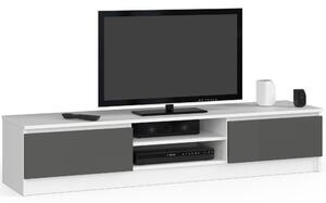 Designový TV stolek ROMANA160, bílý / grafit