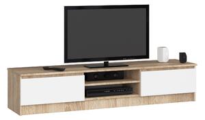 Designový TV stolek ROMANA160, dub Sonoma / bílý