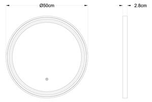 Globo 84035 - LED Stm. zrcadlo s podsvícením RIVAS LED/10W/230V pr. 50 cm