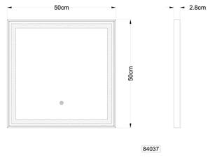Globo 84037 - LED Stm. zrcadlo s podsvícením RIVAS LED/10W/230V 50x50 cm
