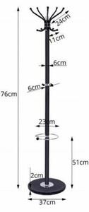Stojanový věšák 176 cm SPRINGOS Mramor HA2021 černý
