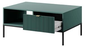 Konferenční stolek MISHEEL - modrozelený / černý