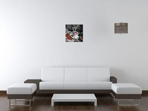 Obraz s hodinami Káva arabica Rozměry: 100 x 40 cm