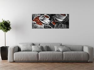 Obraz s hodinami Káva arabica Rozměry: 40 x 40 cm