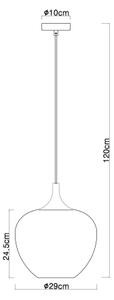 Globo 15548H1W - Lustr na lanku MAXY 1xE27/60W/230V pr. 29 cm bílá