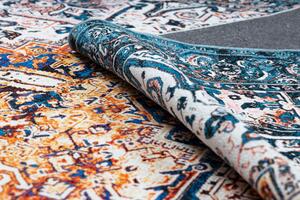 Makro Abra Kusový koberec ANTIKA Vhodný k praní klasický moderní modrý pomerančový Rozměr: 80x150 cm