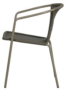 Hoorns Šedozelená ratanová zahradní židle Kayle